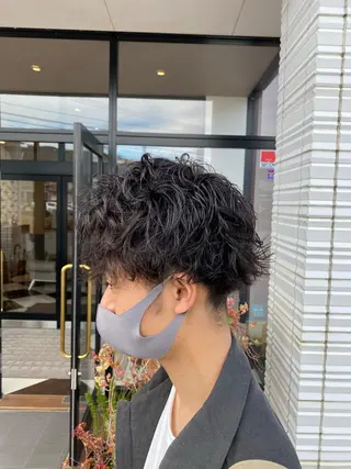 パーマ メンズ ❣️韓国レイヤー ❣️渡部晃輝のヘアスタイル