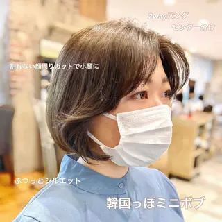 ミディアム カラー パーマ ヘアアレンジ Surpass所属・🌈小顔似合わせ SHIHO🌈のヘアスタイル