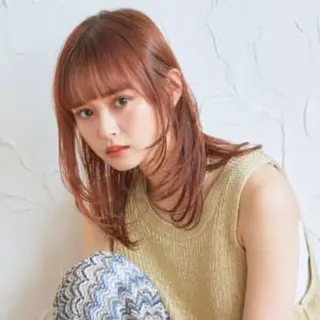 カラー セミロング リトル大宮所属・キクチ ミクのヘアスタイル