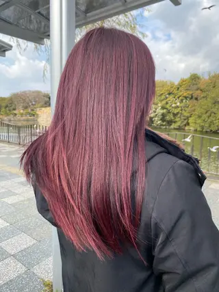 セミロング カラー パーマ ヘアアレンジ メンズ キッズ HairSignature所属・ブリーチ指名神戸 No.1美容師RENのヘアスタイル