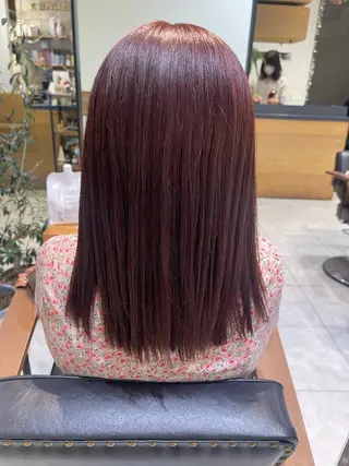 セミロング 縮毛矯正・髪質改善・ ストレート🌻ゆいのヘアスタイル