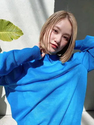 ミディアム VLOW nex the salon所属・韓国風/髪質改善/ ナガヤアキラのヘアスタイル