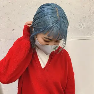 ミディアム カラー ハッシュカット カシマハヤトのヘアスタイル