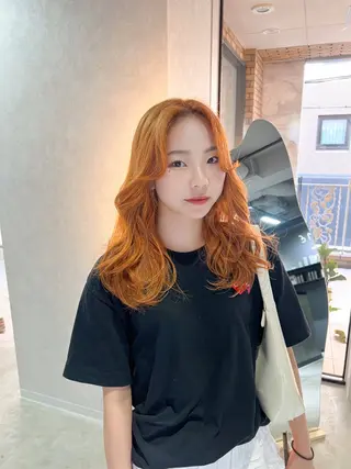 セミロング カラー 🎀ダブルカラー/ ピンク×ガーリー🎀のヘアスタイル