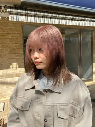 ミディアム カラー 🦖ミニボブ/ボブ /MOEKA🦕のヘアスタイル