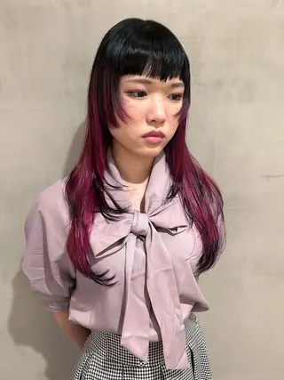 ロング カラー 顔まわり/暖色 可愛い特化🎀ゆうなのヘアスタイル