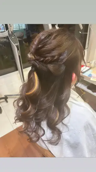 ロング ヘアアレンジ 後田 玲奈のヘアスタイル