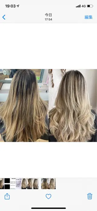 ロング カラー 美容室 ソンリエのヘアスタイル