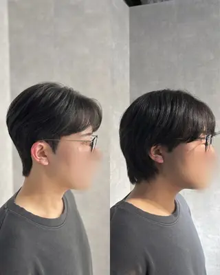 ショート パーマ メンズ 韓国メンズヘア/ ダウンパーマ/歩夢のヘアスタイル