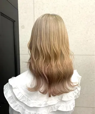 ロング レイヤー ハイトーン 暖色⭐︎KANAKOのヘアスタイル
