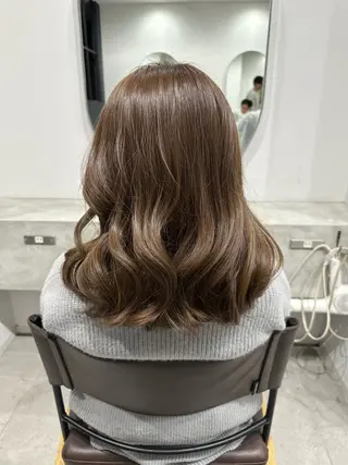 ミディアム カラー clan所属・志賀 海音のヘアスタイル