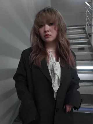 ロング カラー マツザキ マナトのヘアスタイル