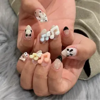 ネイル RICO NAIL所属・RICO Nail パーツつけ放題🌈のネイルデザイン