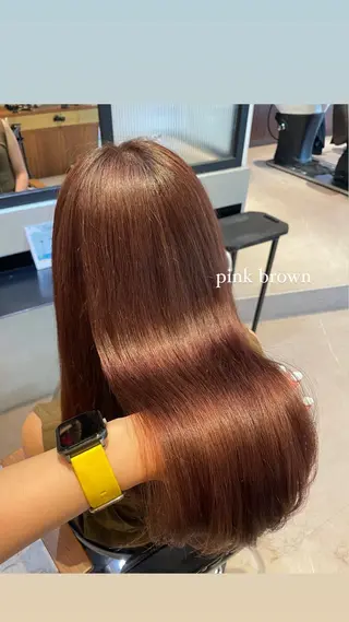 ロング カラー オリーブカラー🫒/ 透明感カラー/みゆのヘアスタイル