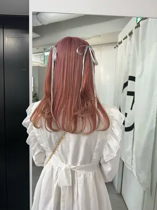 ロング カラー ヘアアレンジ 艶 ケアブリーチ 🎀🩵RISAのヘアスタイル