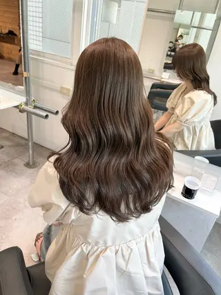 ロング カラー ヘアアレンジ トレンドモテカラー 🩷色落ちまで可愛くのヘアスタイル