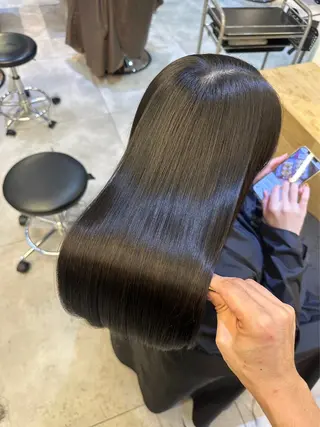 ロング レイヤーカット /ハイトーンchaoのヘアスタイル