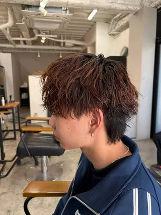 ショート パーマ メンズ メンズヘア専門店SLAY西宮所属・曲がる縮毛矯正/西宮 パーマ/岡部 舜のヘアスタイル