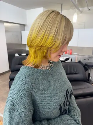 ミディアム カラー カラー特化型美容師 保住のヘアスタイル