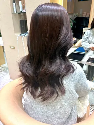 セミロング Kanami/韓国風 /艶カラーのヘアスタイル