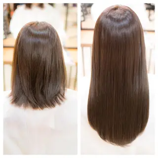 ミディアム FÜRSTIN所属・西村髪質改善 ブリーチ縮毛矯正のヘアスタイル