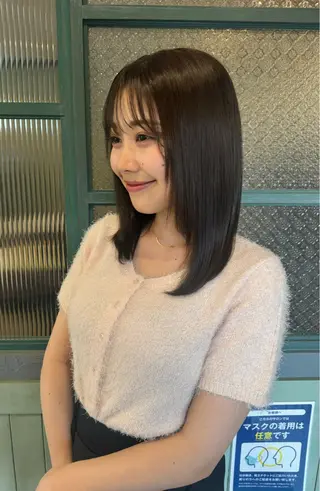 セミロング カラー Hanon hair＆relaxation所属・🌿‬Hanon 藤井よし乃🌿‬のヘアスタイル