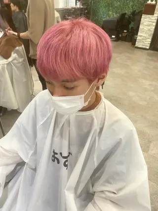 ショート カラー メンズ シールエクステ特化 ハイトーン、NANAのヘアスタイル