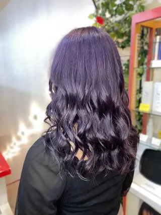 セミロング ゆぴ☾‪/推しカラー /ハイトーンのヘアスタイル