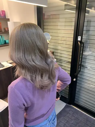 ミディアム GiseL 小倉所属・ジゼル小倉谷内尾祐音 ケアブリーチのヘアスタイル