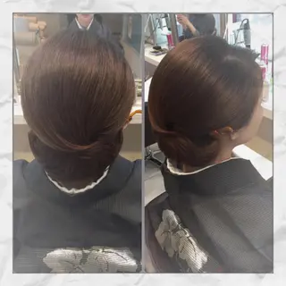 セミロング ヘアセット/着付け 𓇼 松本 夏美𓇼のヘアスタイル