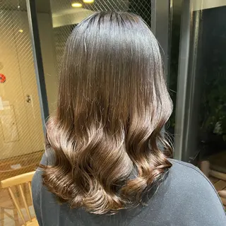 ミディアム パーマ 韓国風/コテ巻き風 パーマ/表参道/るいのヘアスタイル