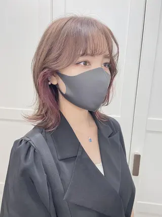 ミディアム カラー ハットリ /北習志野のヘアスタイル