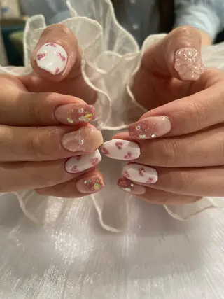 ネイル るか/透明感 カラー/アレンジのヘアスタイル