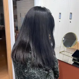 ミディアム カラー パーマ ブリーチなし/ ベージュ/akiraのヘアスタイル