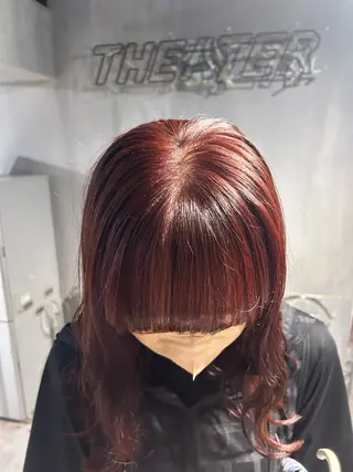 セミロング カラー 愛結 暖色カラー🎀🩰のヘアスタイル