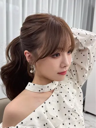 ロング のり🐼顔まわり/ 韓国/レイヤーカットのヘアスタイル