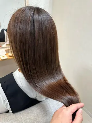 セミロング カラー パーマ 池田 雄太 ✨美髪縮毛矯正✨のヘアスタイル