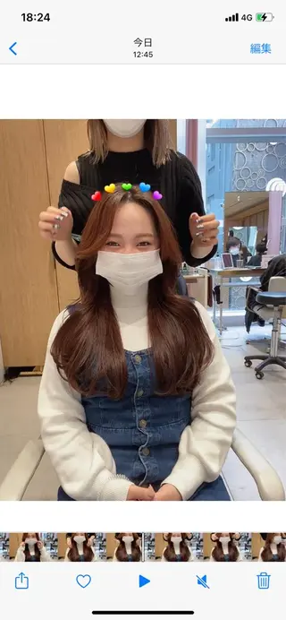 ロング カラー パーマ 小野寺瑞希 /最小顔カットのヘアスタイル