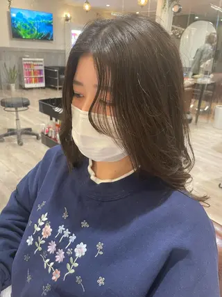 ロング パーマ 🤍MIDUKI🤍 韓国風レイヤーカットのヘアスタイル