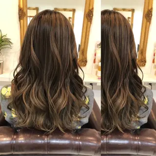 ロング カラー ヘアアレンジ 🦋韓国ヘア 坂本 菜摘🦋のヘアスタイル