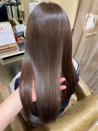 ロング 👑毛流れ、艶髪◉ 縮毛矯正錦糸町ヒガシのヘアスタイル