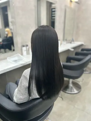 ロング カラー パーマ ヘアアレンジ メンズ キッズ ブリーチなしカラー/ ブラウン/レイヤーのヘアスタイル