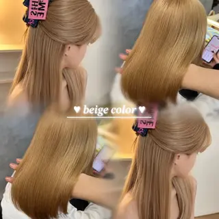ロング カラー 淡色/ワンホンヘア 🤍MINORIのヘアスタイル