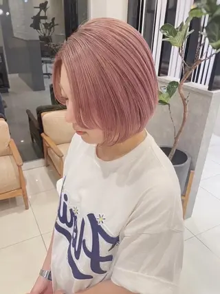 ミディアム カラー EARTH川越/オー ナー/阿部建のヘアスタイル