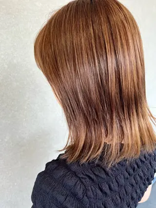 ミディアム 髪質改善⚡️カラー 🍀武久 誠🍀のヘアスタイル