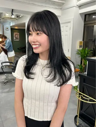 ロング カラー レイヤーボブ/ 艶カラー/サナ🌼のヘアスタイル