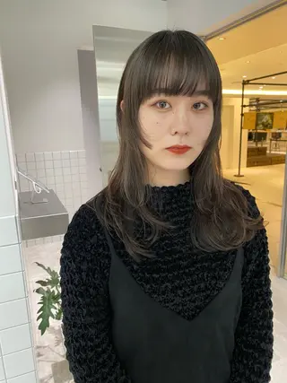 ミディアム カラー 似合わせカット レイヤー/ボブのヘアスタイル