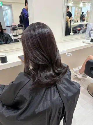 ミディアム カラー ヘアアレンジ 💟RINNA 艶カラー💟のヘアスタイル