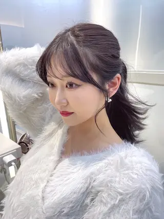 セミロング 顔周り/透明感カラー /韓国ヘア/TAKUのヘアスタイル