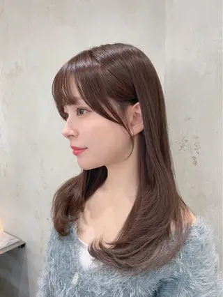 セミロング 山本翔一郎 韓国顔周りレイヤーのヘアスタイル